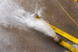 Hose Releasing Flood Water